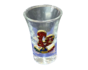Copo shot vidro galo de Barcelos 
