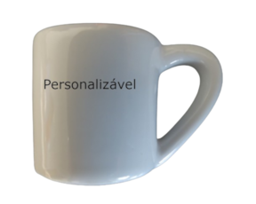 Magnético mini caneca em faiança decorado  (serigrafia) personalizável