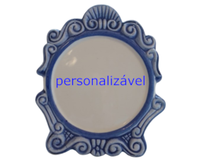 Placa redonda em faiança decoração (serigrafia) personalizável 