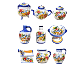 Magnético em faiança pintado à mão decoração Primavera/Pássaro