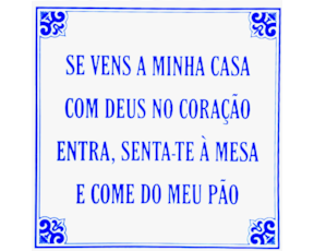 Azulejo provérbio 15*15 cm