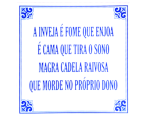 Azulejo provérbio 15*15 cm