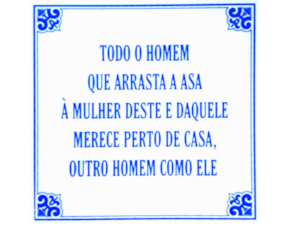 Azulejo provérbio 15*15 cm