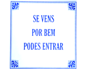 Azulejo provérbio 15*15 cm