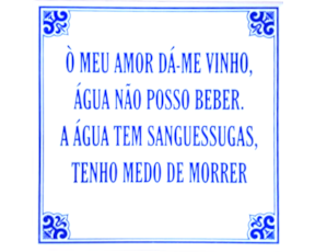 Azulejo provérbio 15*15 cm