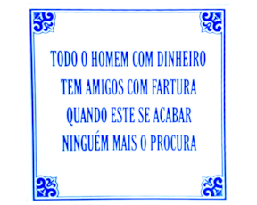 Azulejo provérbio 15*15 cm