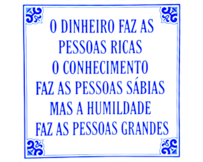 Azulejo provérbio 15*15 cm 