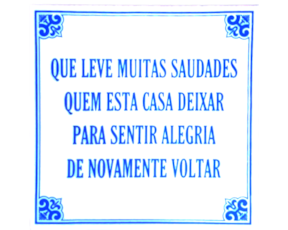 Azulejo provérbio 15*15 cm 