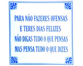 Azulejo provérbio 15*15 cm 