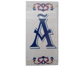 Azulejo decorado 5*10 cm letra Ã