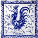 Magnético com azulejo decorado Galo de Águeda Azul 5X5cm