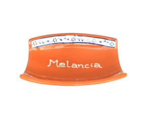Travessa melancia pintada à mão em barro vermelho
