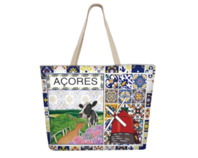 Sacola de praia em tecido Açores