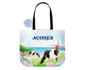 Bolsa de praia em tecido com fecho Açores