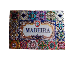 Magnético de borracha (brilhante) motivo Madeira