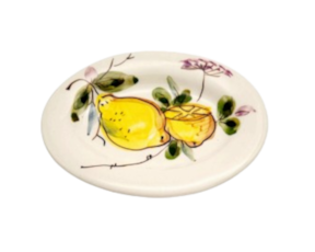 Travessa oval mini em faiança pintada à mão decoração Limões