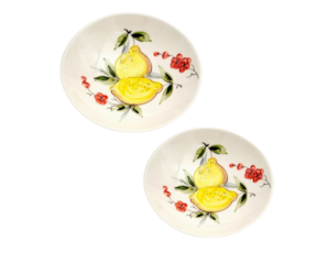 Saladeira em faiança pintada à mão decoração Limões