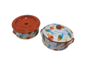 Tacho com tampa em cerâmica pintado à mão decoração peixinhos (52)