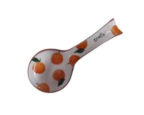 Descansa colher em cerâmica pintada à mão decoração Laranjinha