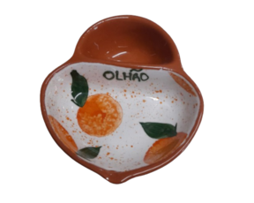 Azeitoneira bico em cerâmica pintada à mão decoração Laranjinha