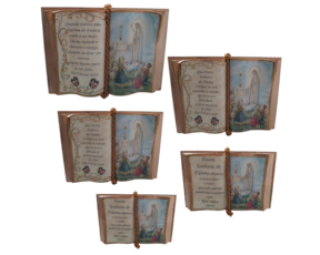 Livro decorativo motivo Nossa Senhora de Fátima e os Pastorinhos
