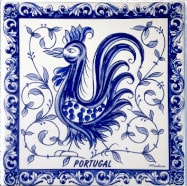 Azulejo decorado Galo Águeda azul 7.5x7.5cm