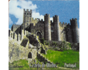 Magnético com azulejo decorado Castelo de Óbidos 5X5cm