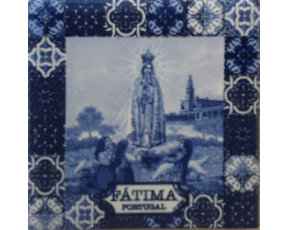 Magnético com azulejo decorado Fátima 5X5cm