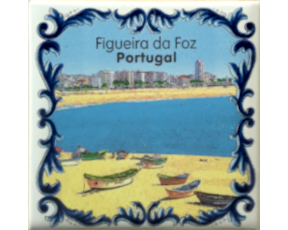 Magnético com azulejo decorado Figueira da Foz 5X5cm