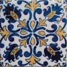 Azulejo decorado Padrão 7.5x7.5cm