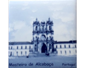 Magnético com azulejo decorado Mosteiro de Alcobaça 5X5cm