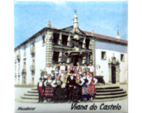 Magnético com azulejo decorado Viana do Castelo  5X5cm