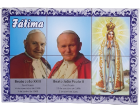 Postal com motivo Papa João XXIII e João Paulo II - Fátima