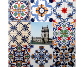 Azulejo decorado Multi-Padrão Torre de Belém  15X15Cm