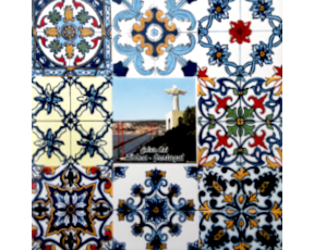 Azulejo decorado Multi-padrão Cristo Rei Lisboa 15X15 Cm