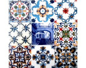 Azulejo decorado Multi-padrão Lisboa15X15 Cm