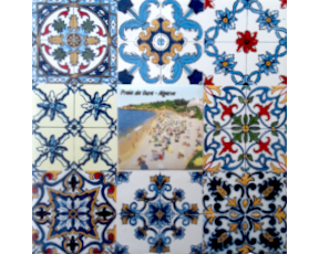 Azulejo decorado Multi-padrão Praia da Oura 15X15 Cm