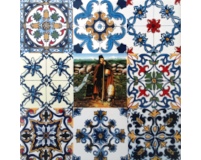 Azulejo decorado Multi-padrão Serra da Estrela 15X15 Cm
