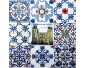 Azulejo decorado Multi-padrão Sé Miranda do Douro  15X15 Cm