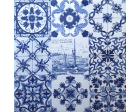 Azulejo decorado Multi-padrão Rio Maior  15X15 Cm