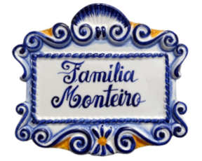 Placa de Família em faiança Monteiro