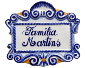 Placa de Família em faiança Martins