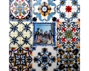 Azulejo decorado Multi-padrão Pauliteiros de Miranda  15X15Cm