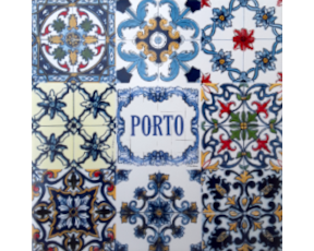 Azulejo decorado Multi-padrão Porto 15X15Cm
