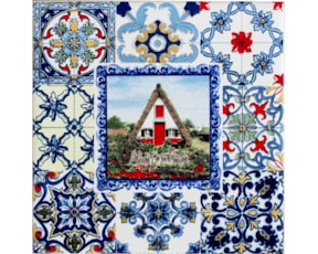 Azulejo decorado Multi-padrão Casa Santana 15X15Cm