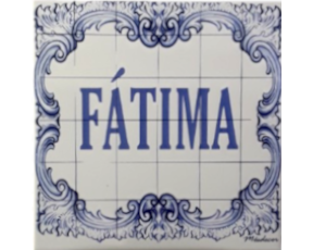 Azulejo decorado Fátima 15cmX15cm