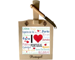 Tábua de Queijo I Love Portugal 15x15 cm