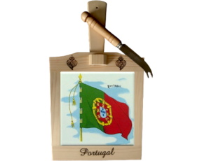 Tábua de Queijo Bandeira de Portigal 15x15 cm
