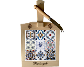 Tábua de Queijo Multi-padrão Galo de Águeda  15x15 cm
