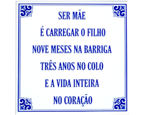 Azulejo Provérbio 15cmX15cm